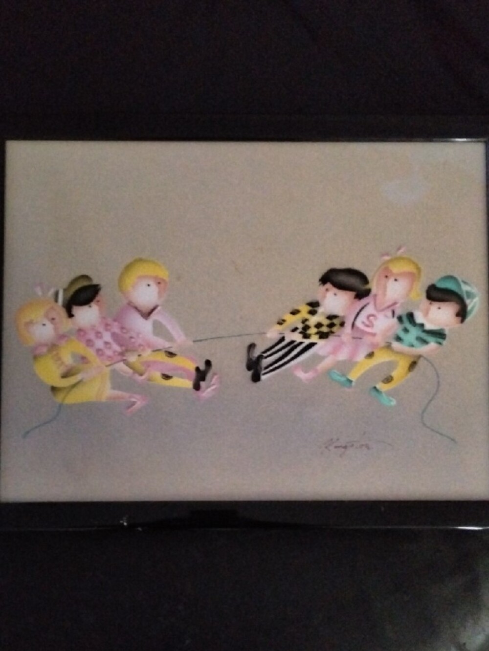 Kingston Pastel Children Illustration 'POP ART' Vintage** RARE Authentic